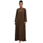 Pleated Kaftan Long Sleeve Maxi Dress