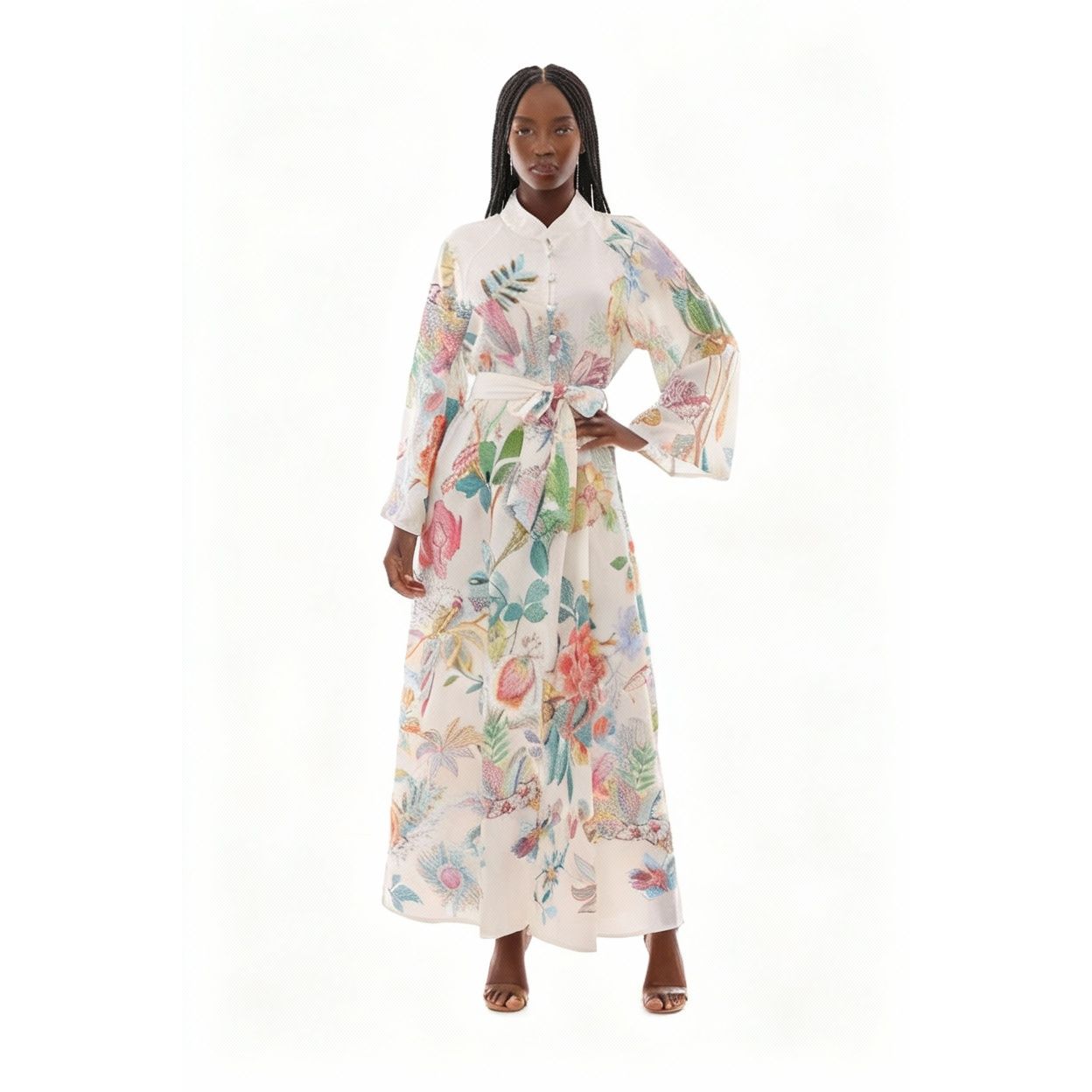 Floral Holiday Robe Dress