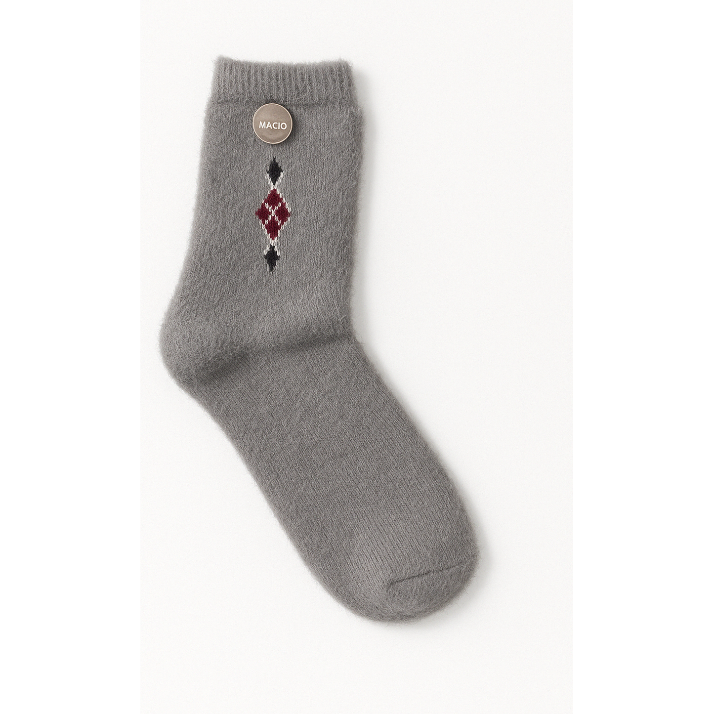 High Socks with Print Warm Soft Wool