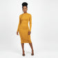 Long Sleeve Crossfront Bodycon Dress