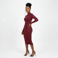 Long Sleeve Crossfront Bodycon Dress