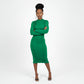 Long Sleeve Crossfront Bodycon Dress