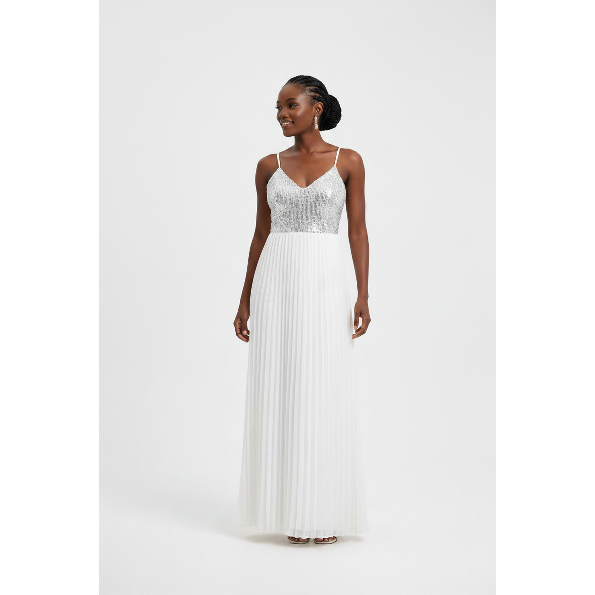 Pleated Hem Cami Dress