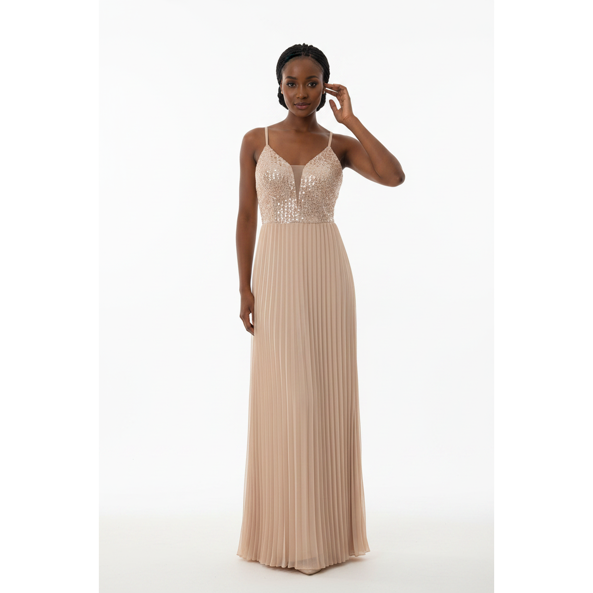 Pleated Hem Cami Dress