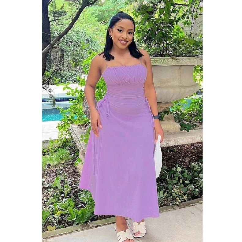 Corset Flowy Milkmaid Midi Dress