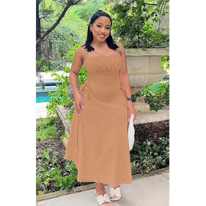 Corset Flowy Milkmaid Midi Dress