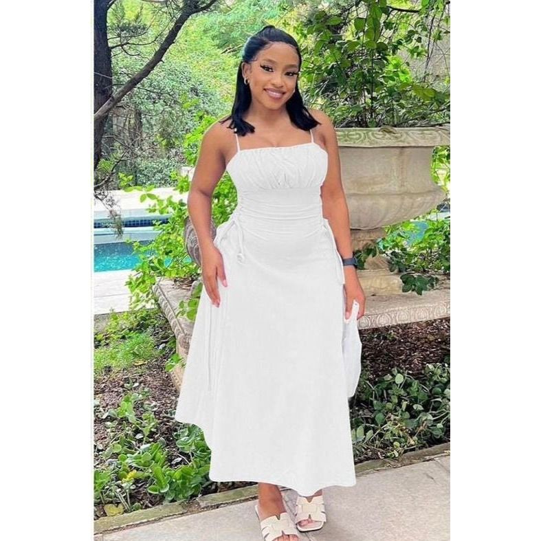 Corset Flowy Milkmaid Midi Dress