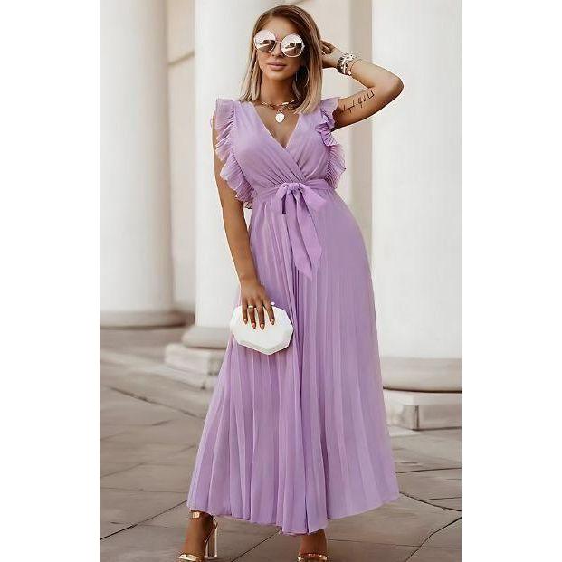 Sleeveless Pleated Maxi Dress
