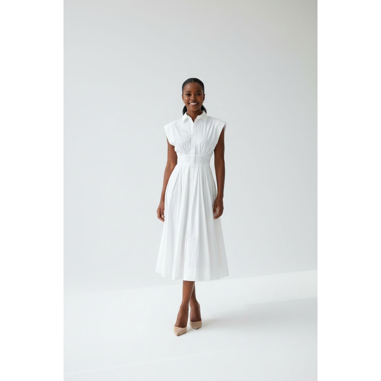 Shirt Dress With Tie Belt