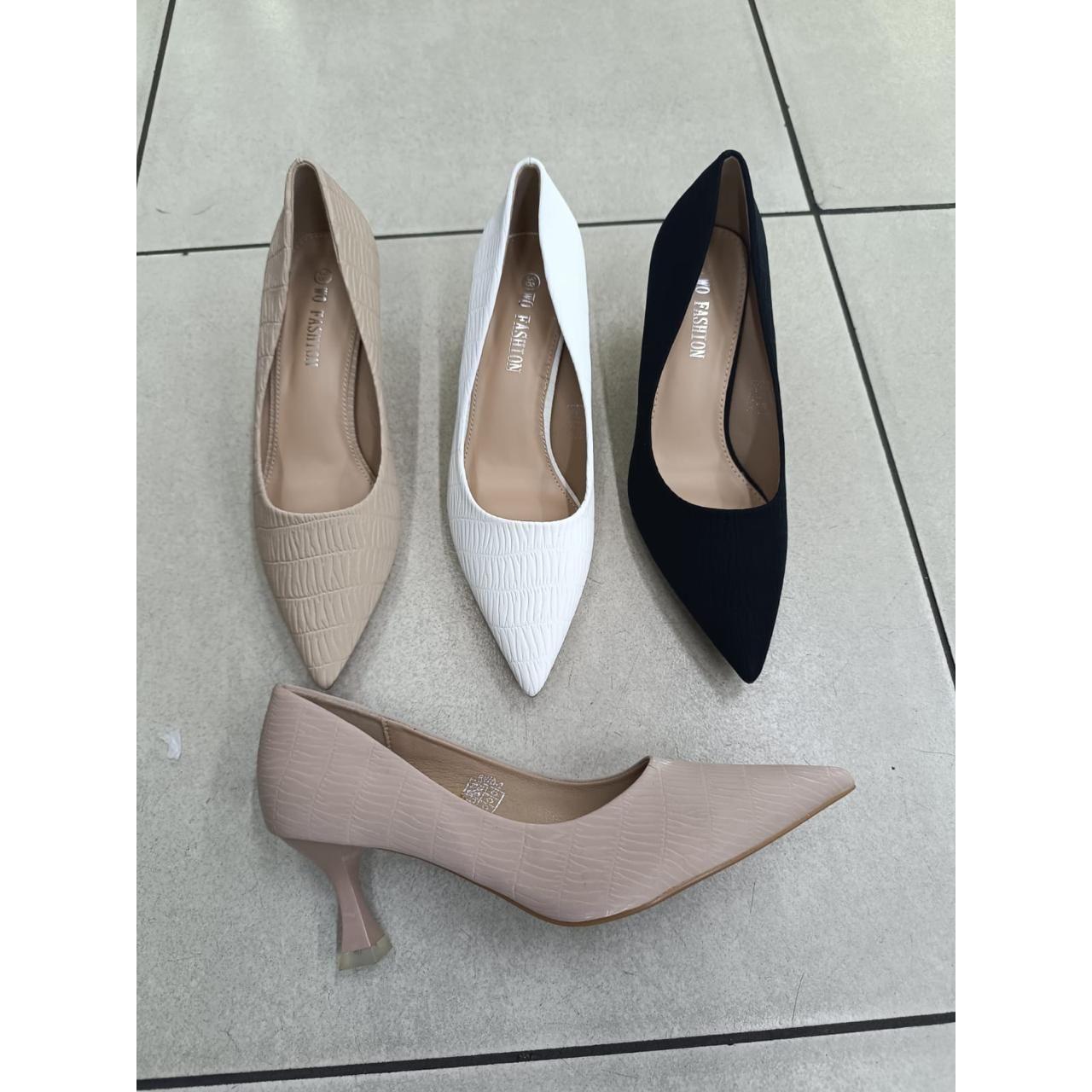 Low Cutter Microfiber kitten High Heels.