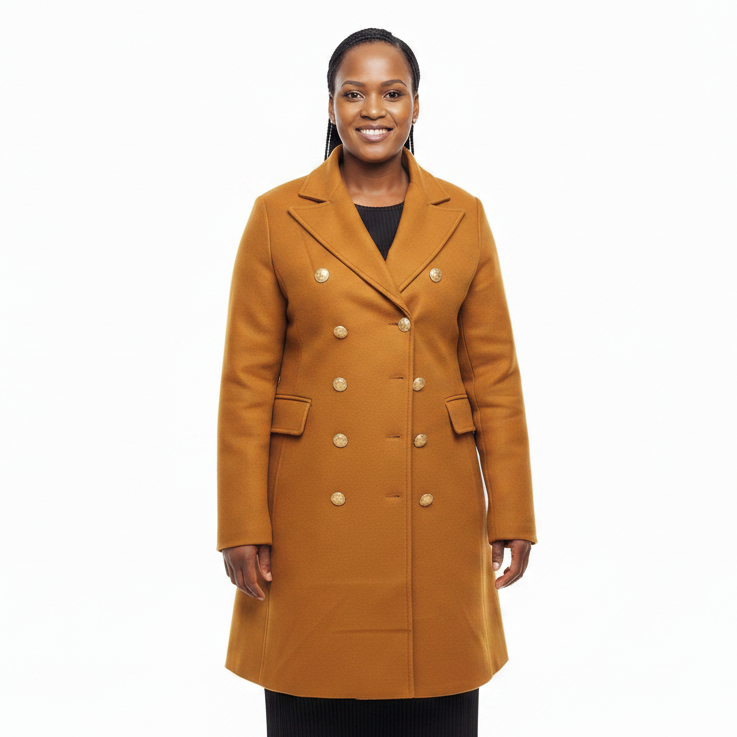 Slim Fit Double Breasted Coat