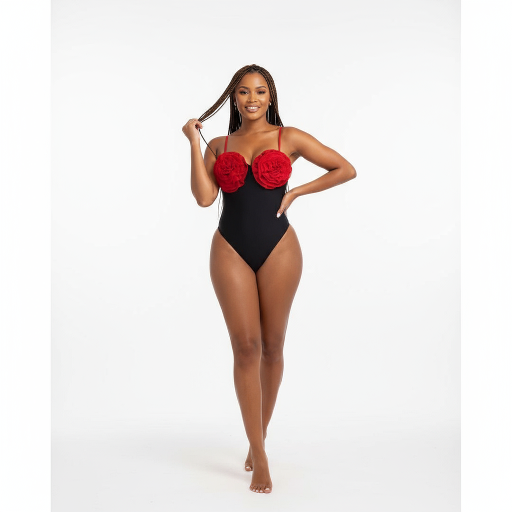 Straps Design Stretchy Sexy Bodysuit.