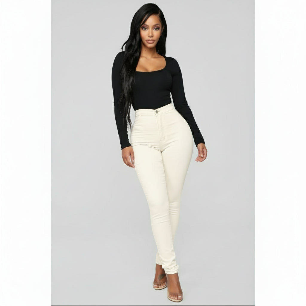 High Waisted Skinny Jeans.