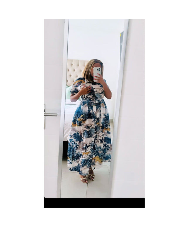 Floral Buttoned Maxi Dress