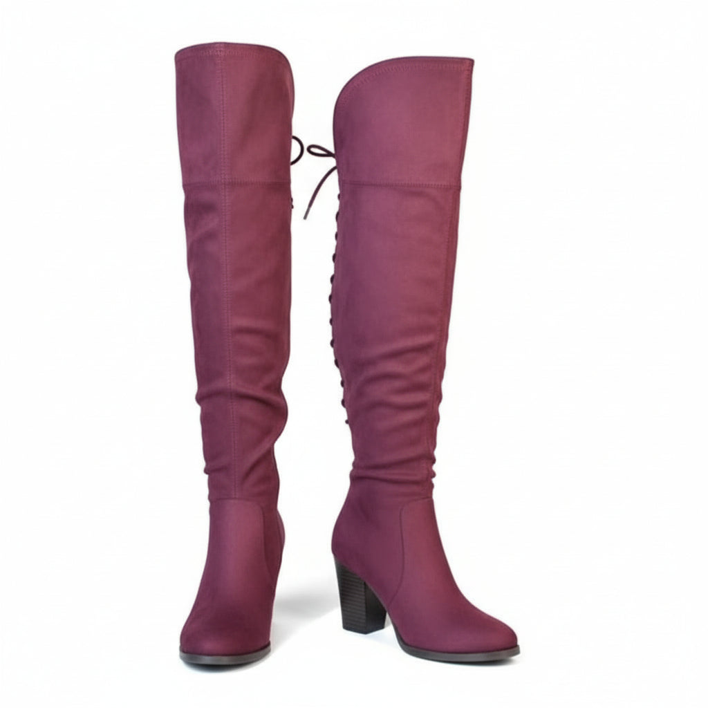 Long Thick Heel Boots