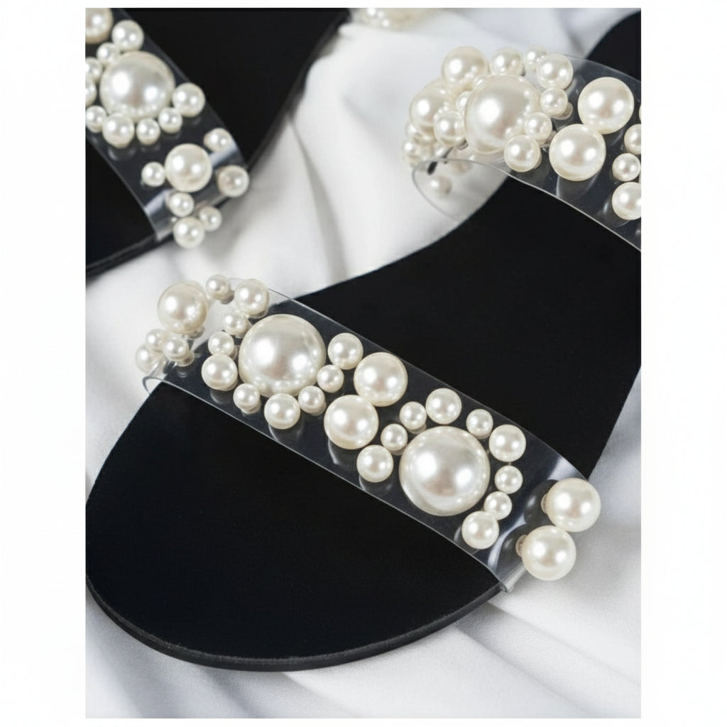 Casual Pearls Flat Sandals
