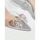 Rhinestone Decor Point Toe Sculptural Heeled Pumps