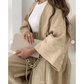 Fashion Slit Long Cardigan Leisure Two-Piece Set