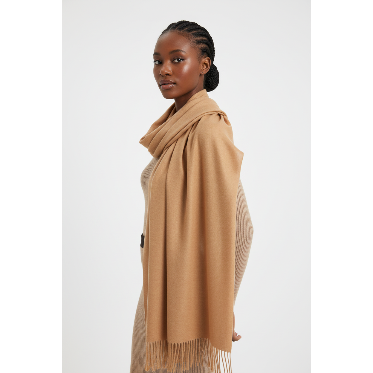 Soft Pashmina Long Winter Warm Thick Scarves With Tassel Shawl Wrap