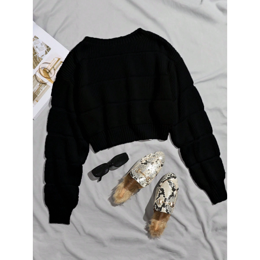 Long Sleeve Wool Knitted Stretchy Sweater