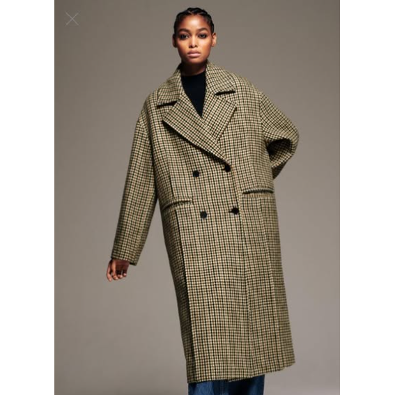 Street Plaid Solid Patchwork Buckle Turndown Collar Outerwear