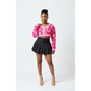 Long Sleeve Bright Color Cropped Knitted Cardigan