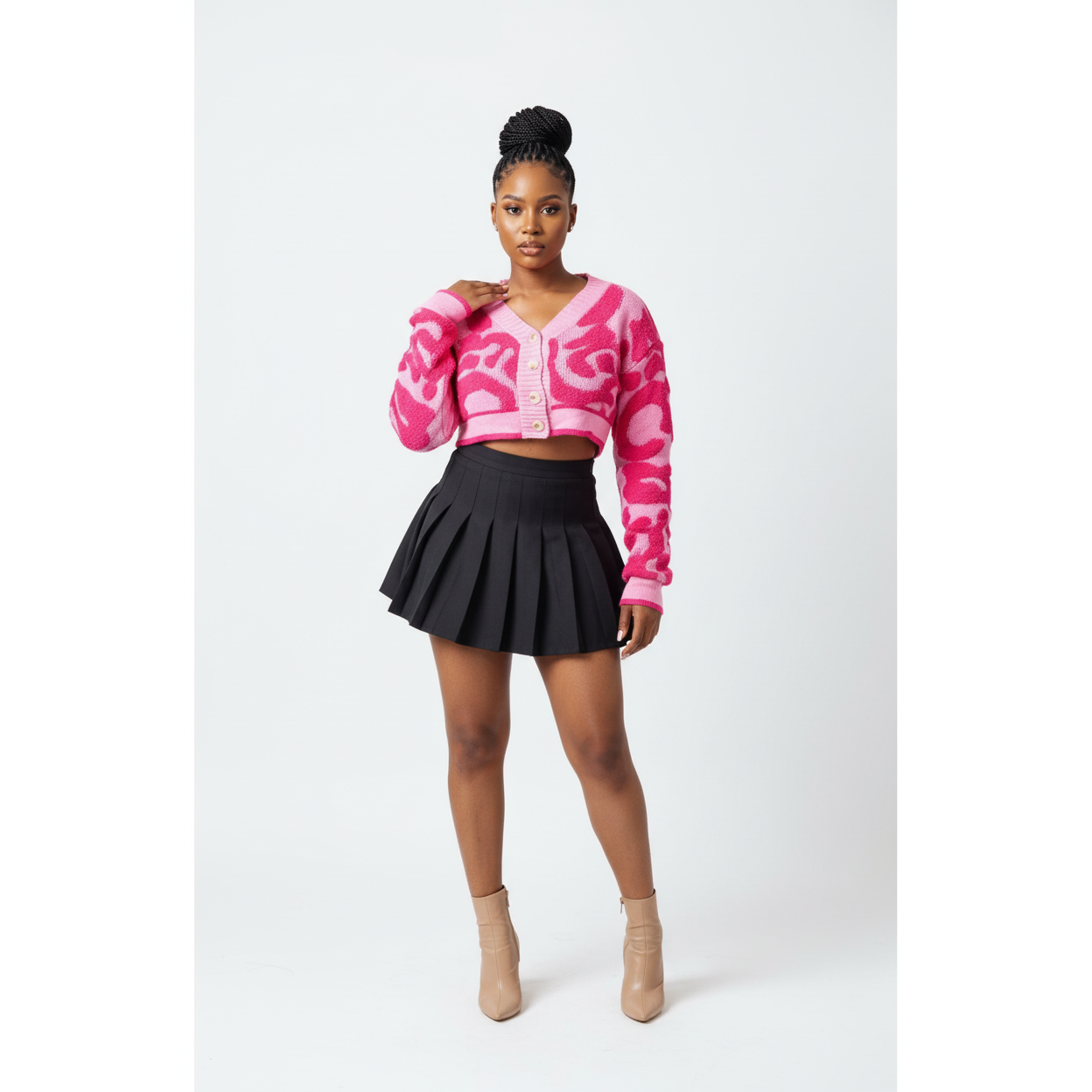 Long Sleeve Bright Color Cropped Knitted Cardigan – YELLOW SUB TRADING