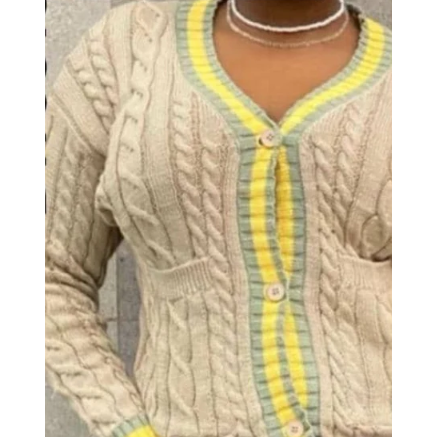 Wool Blend Fuzzy Knit Cardigan