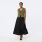 Tie Front String Panel Short Sleeve Waistcoat