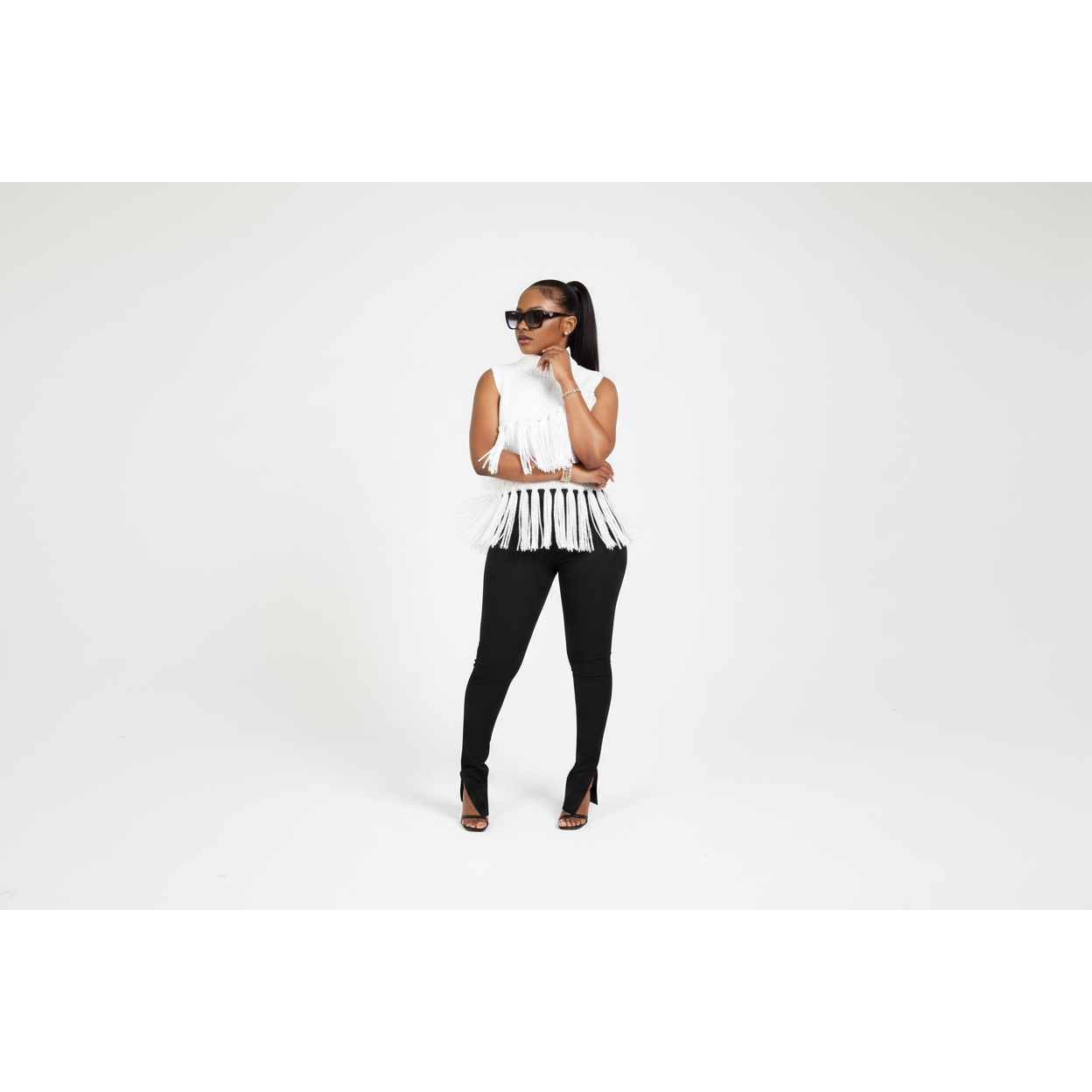 Fringe Round Neck Sleeveless Swing Tassel Party Top Tank