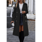 Double Breasted Slant Pockets Belted Trench Coat