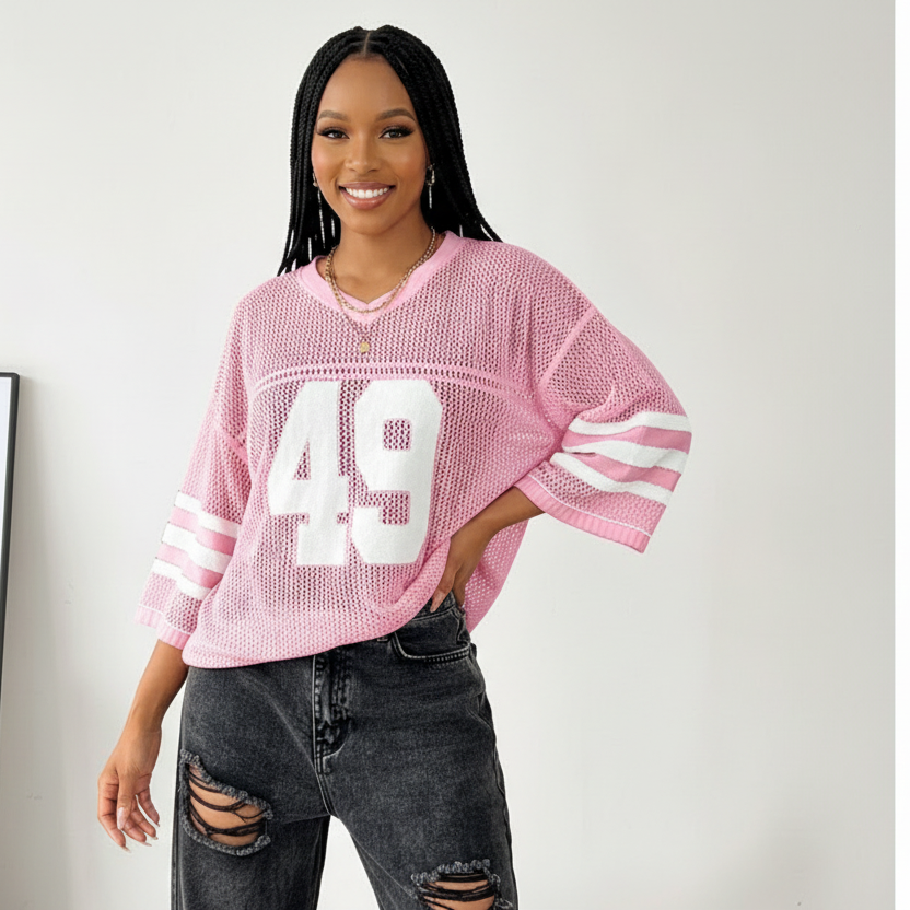 Graphic Shirts V Neck Pullover Sweater
