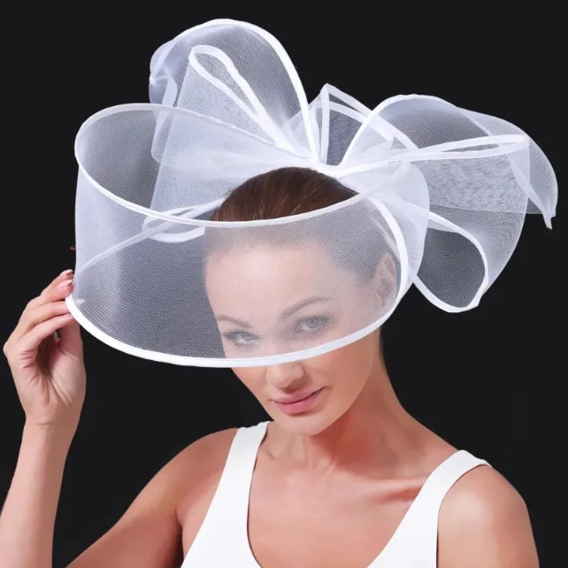 Luxury Round Fascinator Special event Pillbox Hat