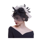Feather Fascinator Hat-Mesh Hair Clip Hat
