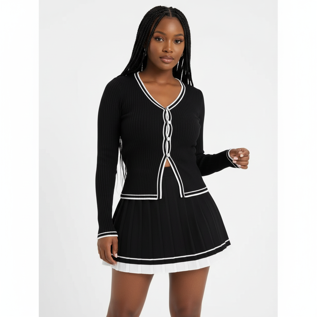 Elegant Knitted 2 Piece Set