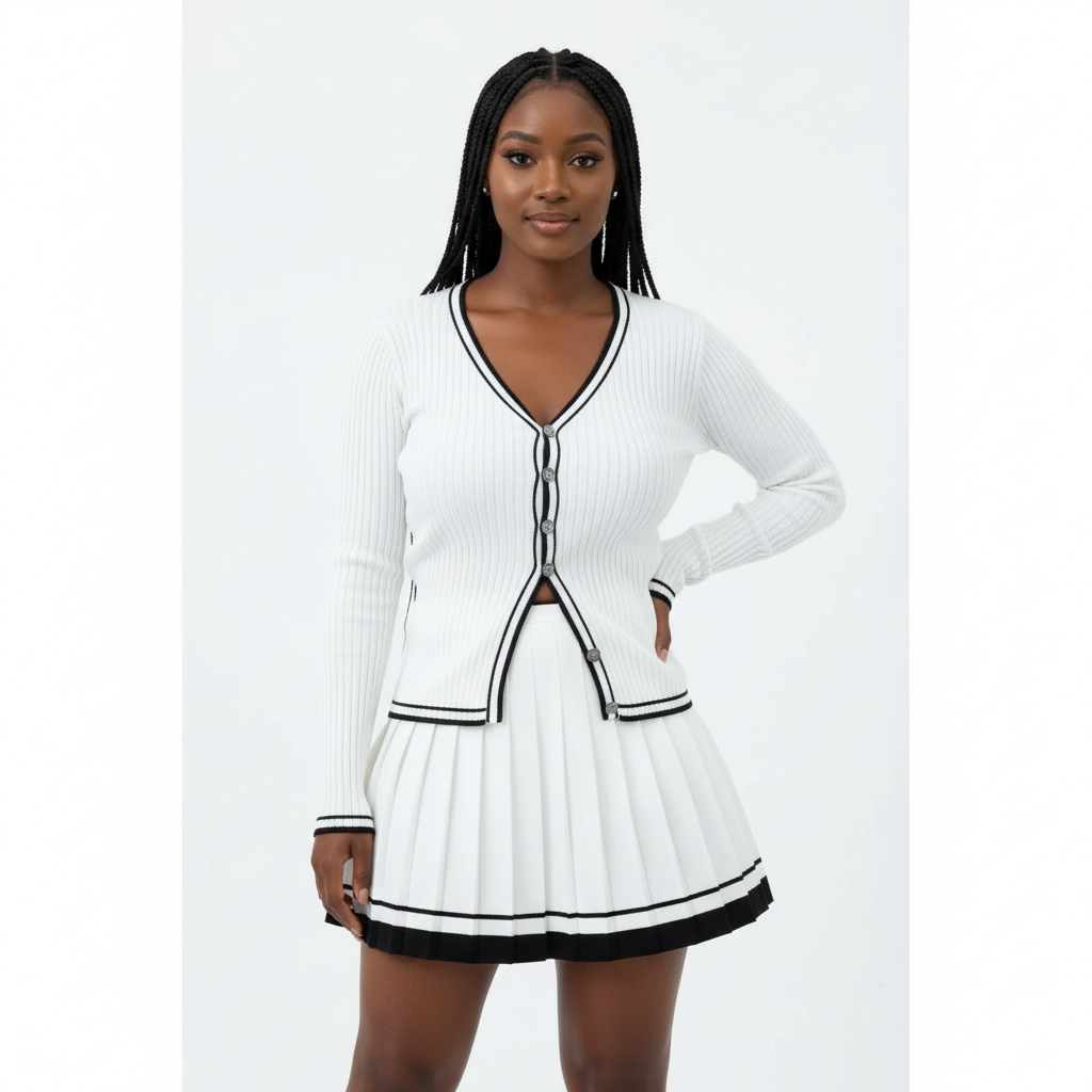 Elegant Knitted 2 Piece Set