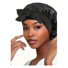 Women's Long Adjustable Braid Satin Bonnet