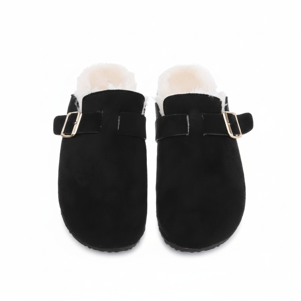 Birkenstock Boston Fur Clog Footbed Sandals