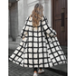 Plus Size Collar Plus Plaid Print Drop Shoulder Overcoat