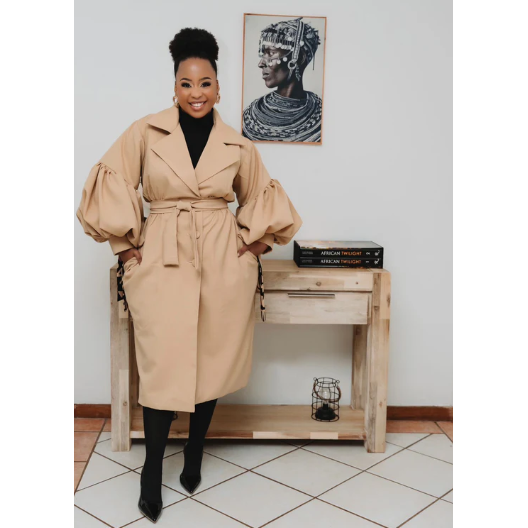 Buttoned Long Sleeves Loose Notched Collar Outerwear Coats