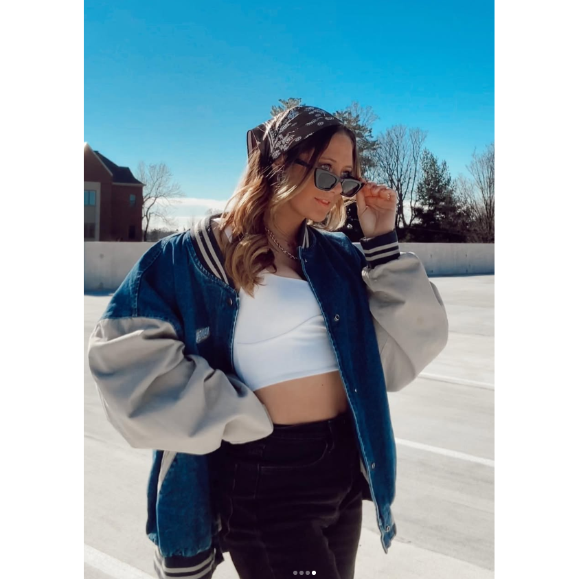 Urban Renewal Vintage Denim Baseball Jacket