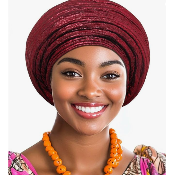 Auto Gele African Head Wraps Church Turban for Women