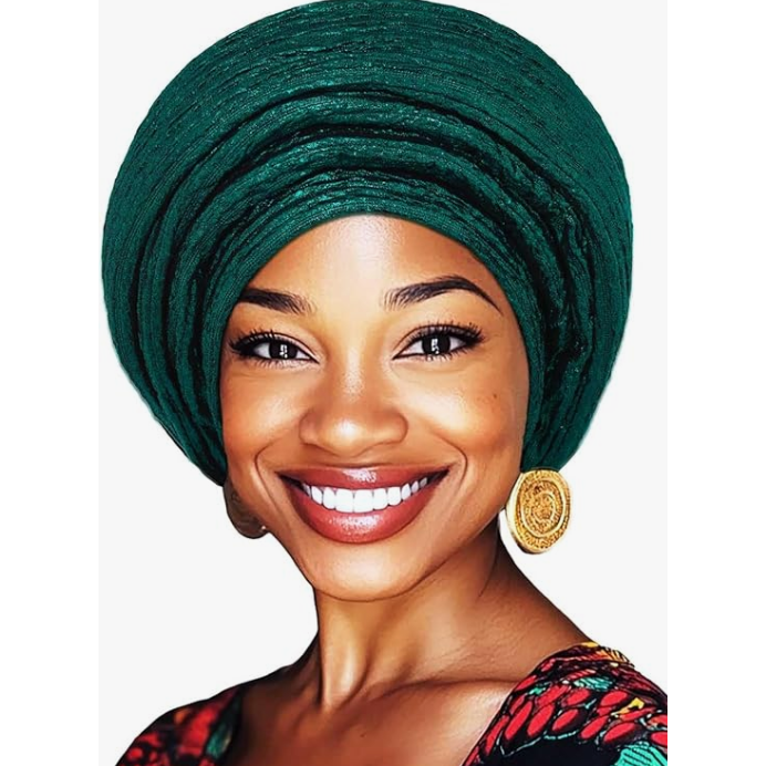 Auto Gele African Head Wraps Church Turban for Women