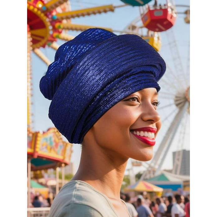 Auto Gele African Head Wraps Church Turban for Women