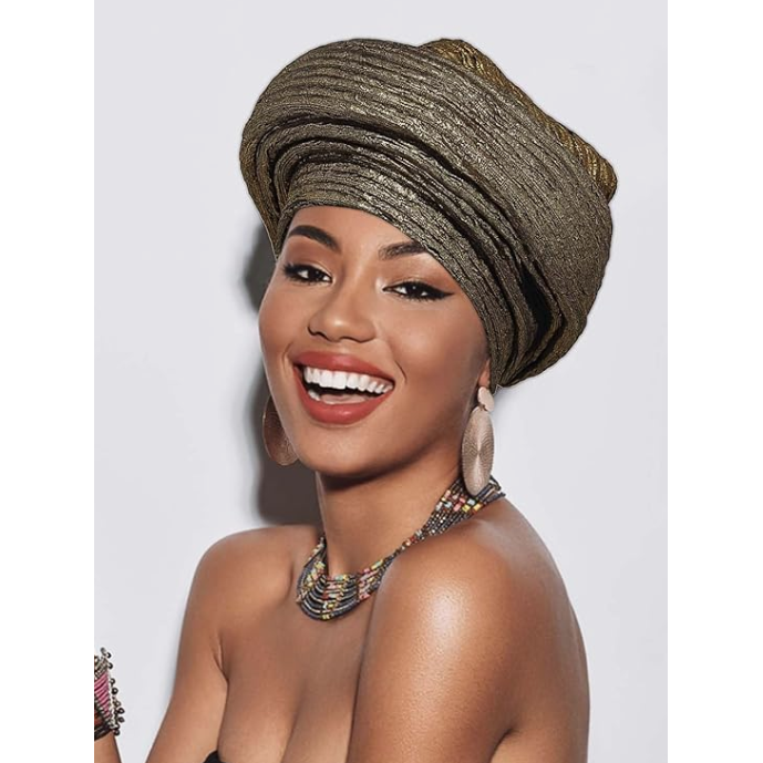 Auto Gele African Head Wraps Church Turban for Women