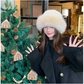 Winter Fur Hat Women Natural Raccoon Fox Fur Russian Hats