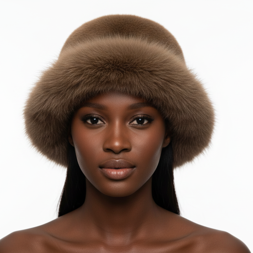 Winter Fur Hat Women Natural Raccoon Fox Fur Russian Hats