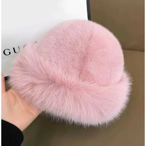 Winter Fur Hat Women Natural Raccoon Fox Fur Russian Hats