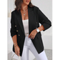 Plus Lapel Neck Solid Double Graduation Breasted Blazer
