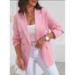 Plus Lapel Neck Solid Double Graduation Breasted Blazer